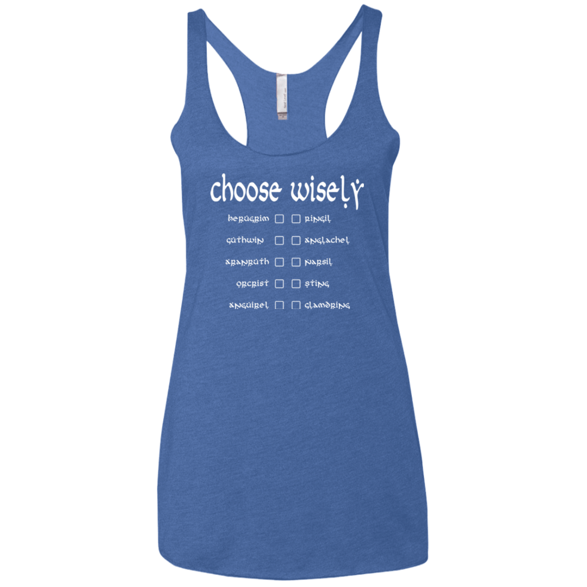 T-Shirts Vintage Royal / X-Small Choose wisely Women's Triblend Racerback Tank