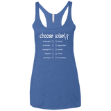T-Shirts Vintage Royal / X-Small Choose wisely Women's Triblend Racerback Tank