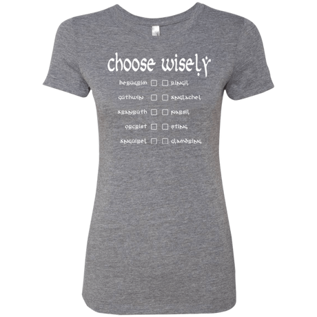 T-Shirts Premium Heather / Small Choose wisely Women's Triblend T-Shirt