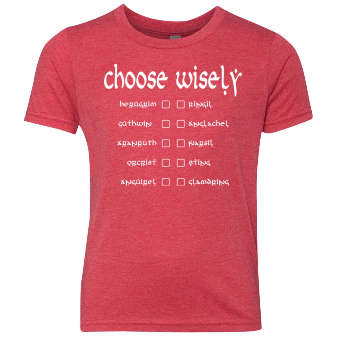 T-Shirts Vintage Red / YXS Choose wisely Youth Triblend T-Shirt