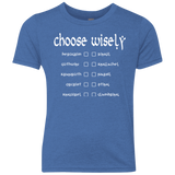 T-Shirts Vintage Royal / YXS Choose wisely Youth Triblend T-Shirt