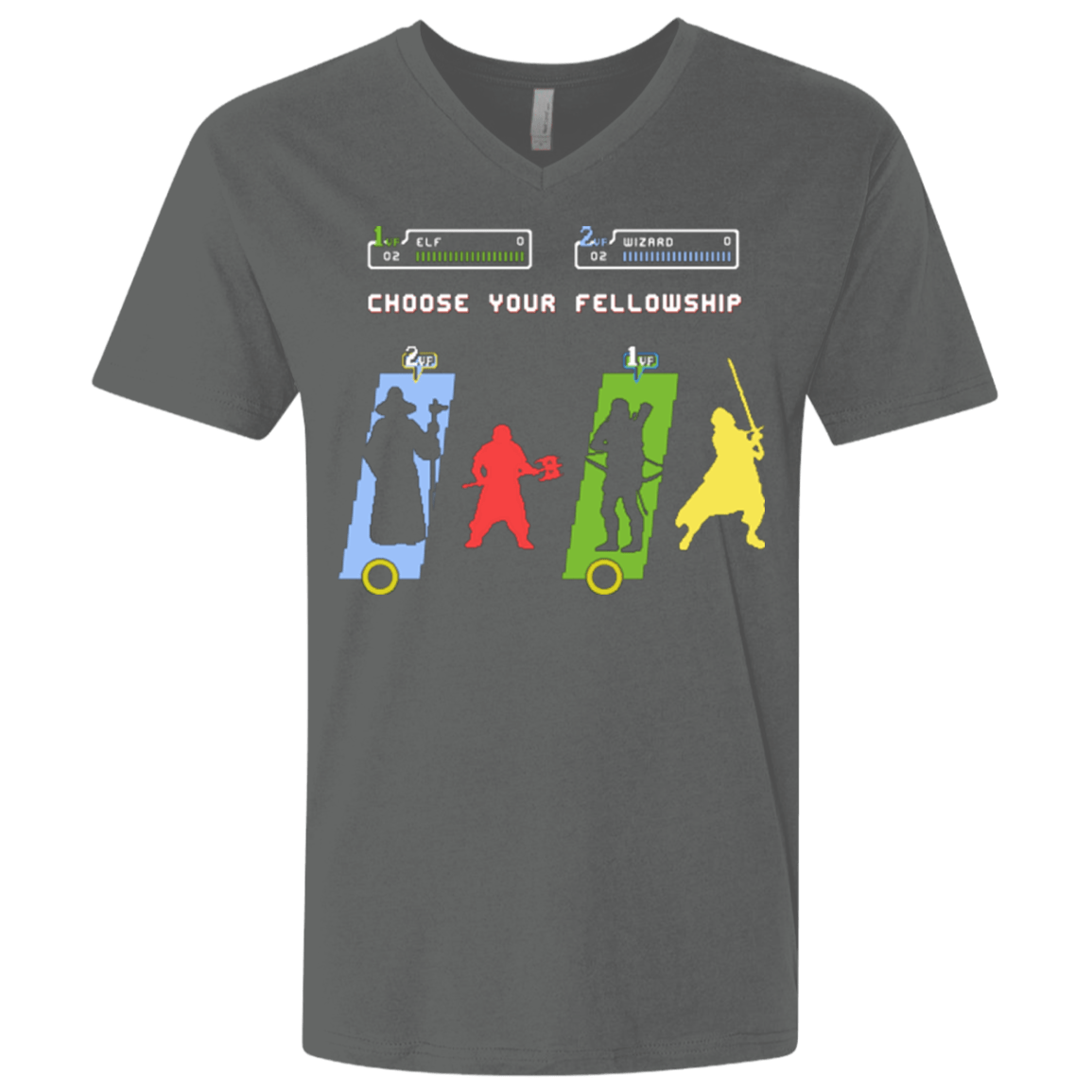T-Shirts Heavy Metal / X-Small Choose your Fellowship Men's Premium V-Neck