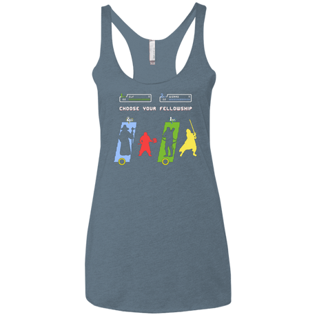 T-Shirts Indigo / X-Small Choose your Fellowship Women's Triblend Racerback Tank