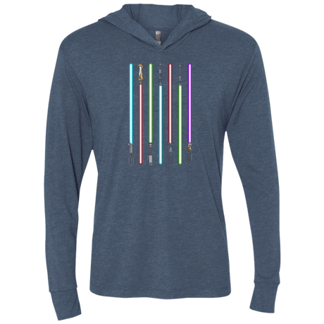 T-Shirts Indigo / X-Small Choose Your Saber Triblend Long Sleeve Hoodie Tee