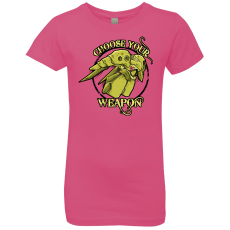 T-Shirts Hot Pink / YXS CHOOSE YOUR WEAPON Girls Premium T-Shirt