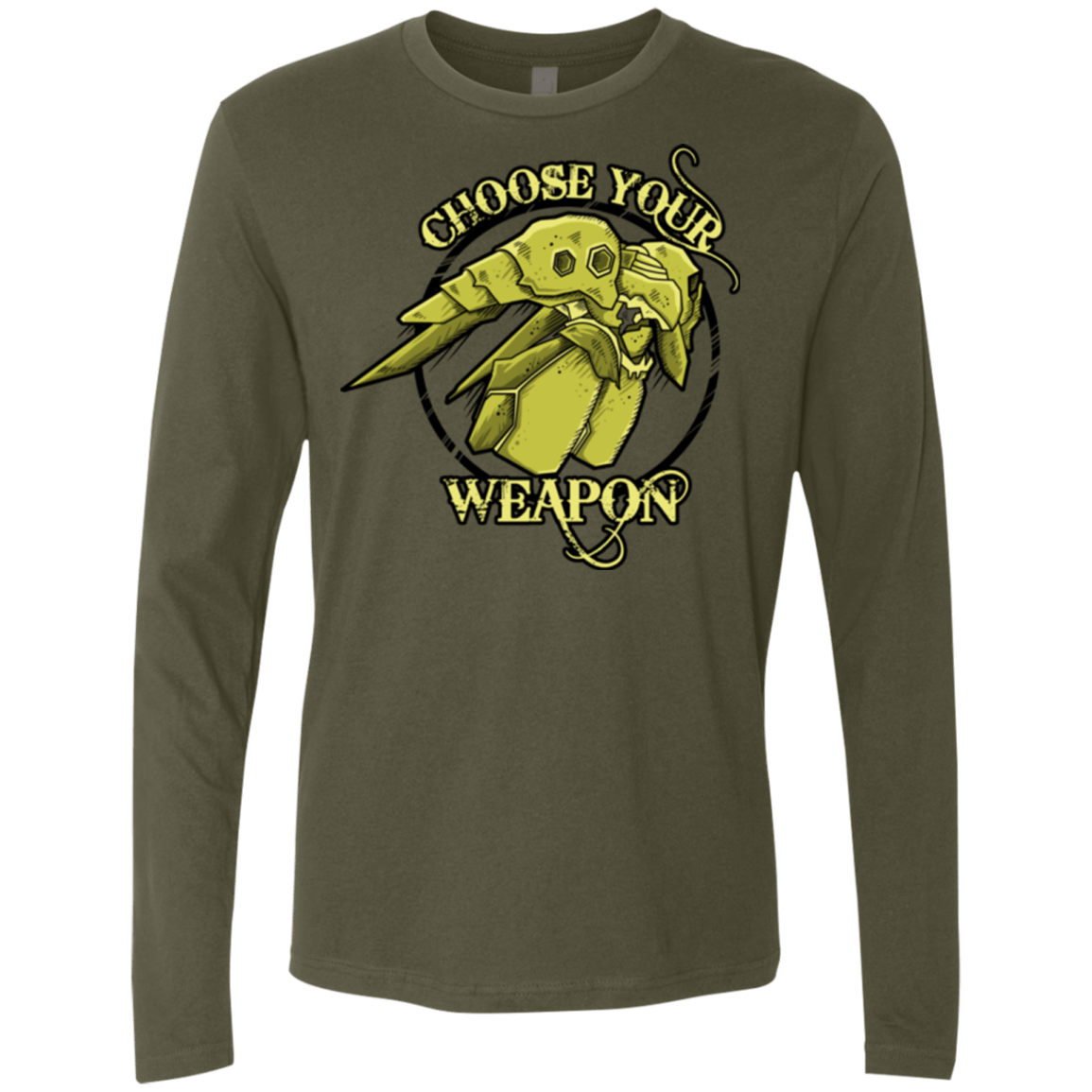 T-Shirts Military Green / Small CHOOSE YOUR WEAPON Men's Premium Long Sleeve