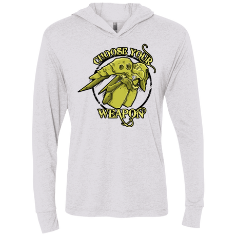T-Shirts Heather White / X-Small CHOOSE YOUR WEAPON Triblend Long Sleeve Hoodie Tee