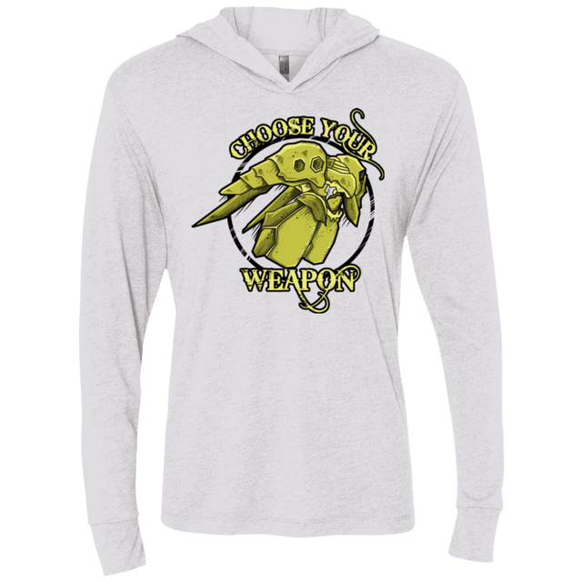 T-Shirts Heather White / X-Small CHOOSE YOUR WEAPON Triblend Long Sleeve Hoodie Tee