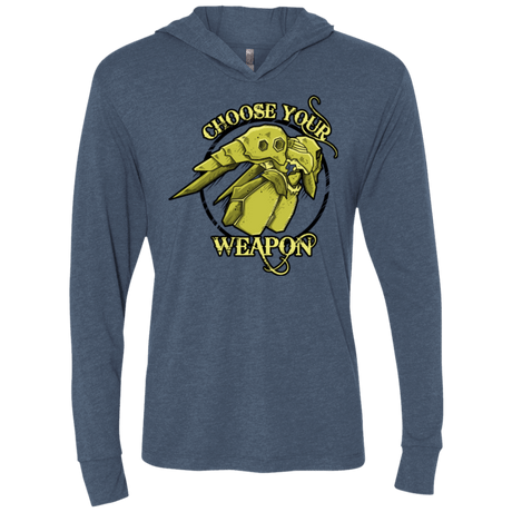 T-Shirts Indigo / X-Small CHOOSE YOUR WEAPON Triblend Long Sleeve Hoodie Tee