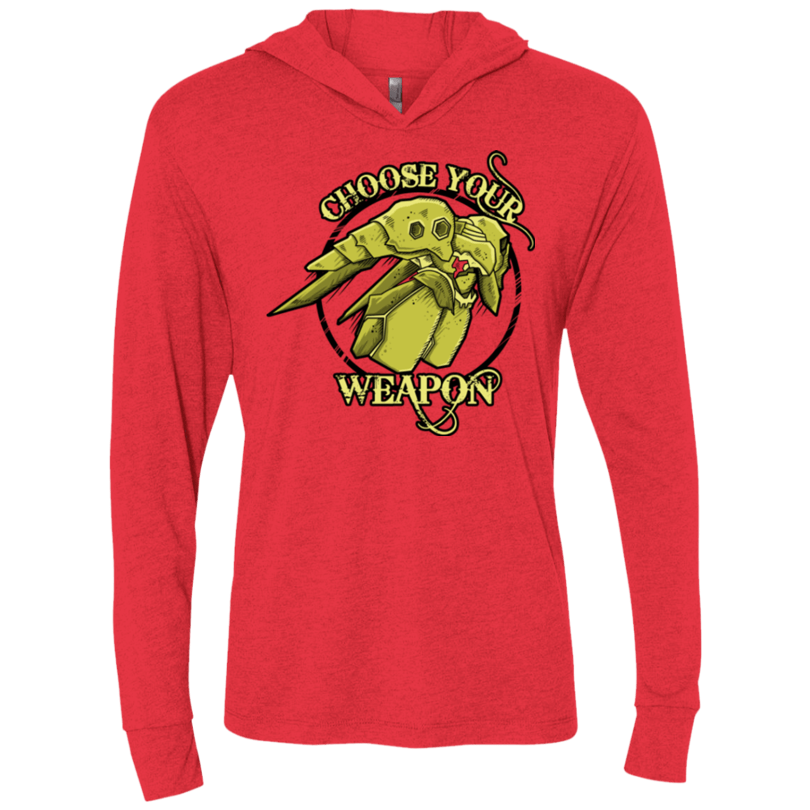 T-Shirts Vintage Red / X-Small CHOOSE YOUR WEAPON Triblend Long Sleeve Hoodie Tee