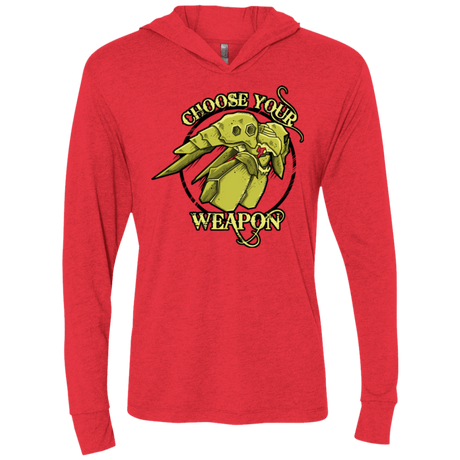 T-Shirts Vintage Red / X-Small CHOOSE YOUR WEAPON Triblend Long Sleeve Hoodie Tee