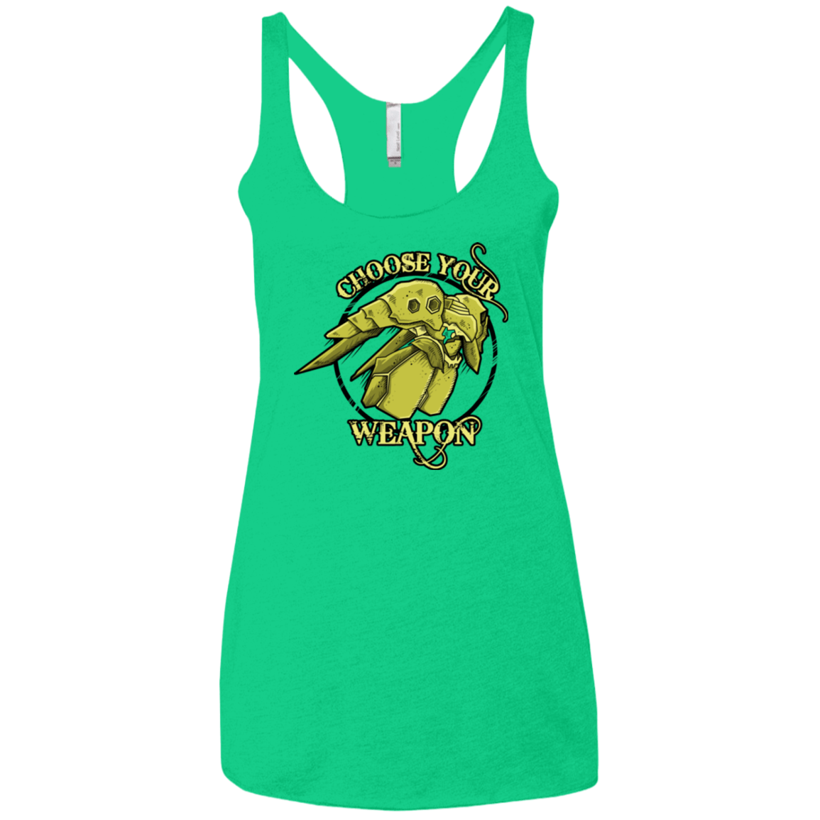 T-Shirts Envy / X-Small CHOOSE YOUR WEAPON Women's Triblend Racerback Tank