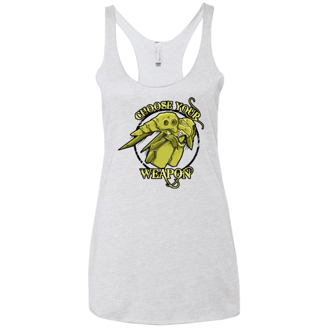 T-Shirts Heather White / X-Small CHOOSE YOUR WEAPON Women's Triblend Racerback Tank