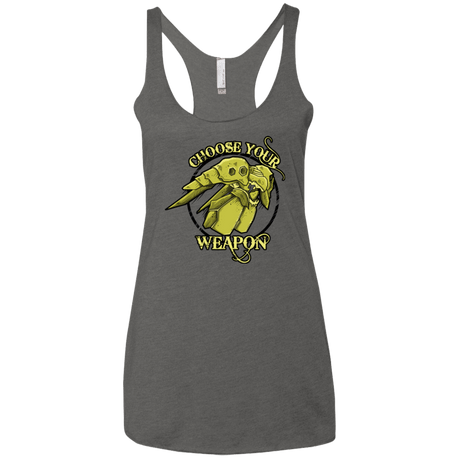 T-Shirts Premium Heather / X-Small CHOOSE YOUR WEAPON Women's Triblend Racerback Tank