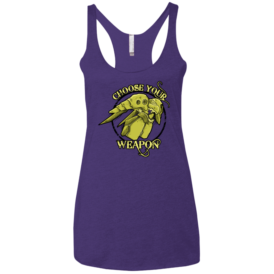 T-Shirts Purple / X-Small CHOOSE YOUR WEAPON Women's Triblend Racerback Tank