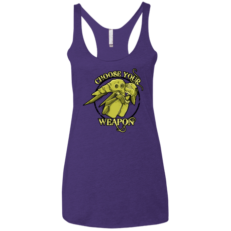 T-Shirts Purple / X-Small CHOOSE YOUR WEAPON Women's Triblend Racerback Tank