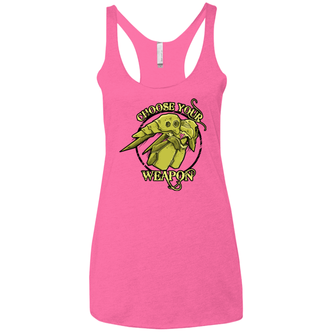 T-Shirts Vintage Pink / X-Small CHOOSE YOUR WEAPON Women's Triblend Racerback Tank