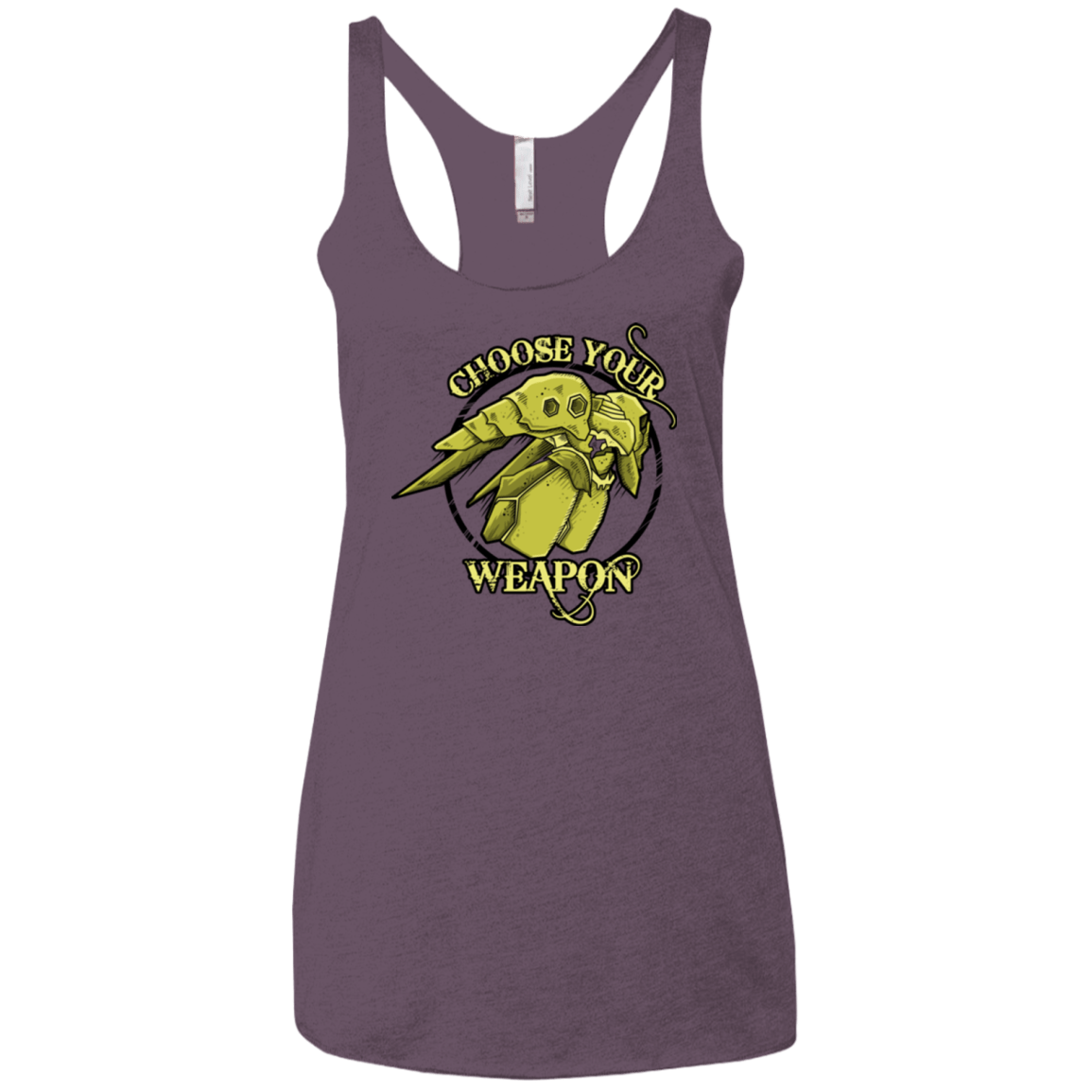 T-Shirts Vintage Purple / X-Small CHOOSE YOUR WEAPON Women's Triblend Racerback Tank