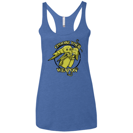 T-Shirts Vintage Royal / X-Small CHOOSE YOUR WEAPON Women's Triblend Racerback Tank