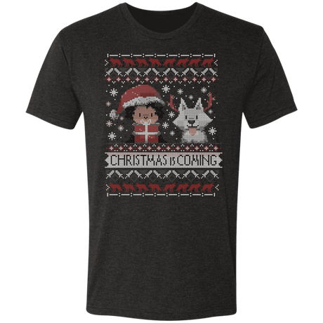 T-Shirts Vintage Black / S Christmas is Coming Men's Triblend T-Shirt