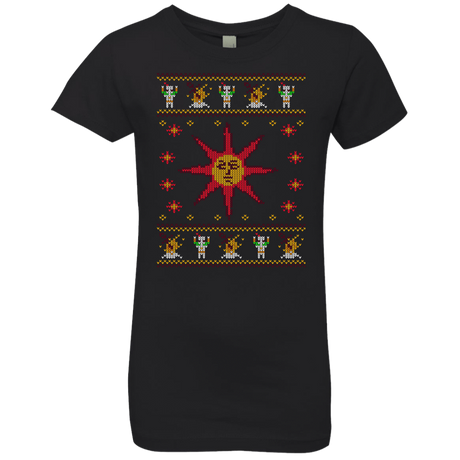 T-Shirts Black / YXS Christmas Sweater Dark Souls Girls Premium T-Shirt