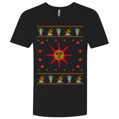 T-Shirts Black / X-Small Christmas Sweater Dark Souls Men's Premium V-Neck