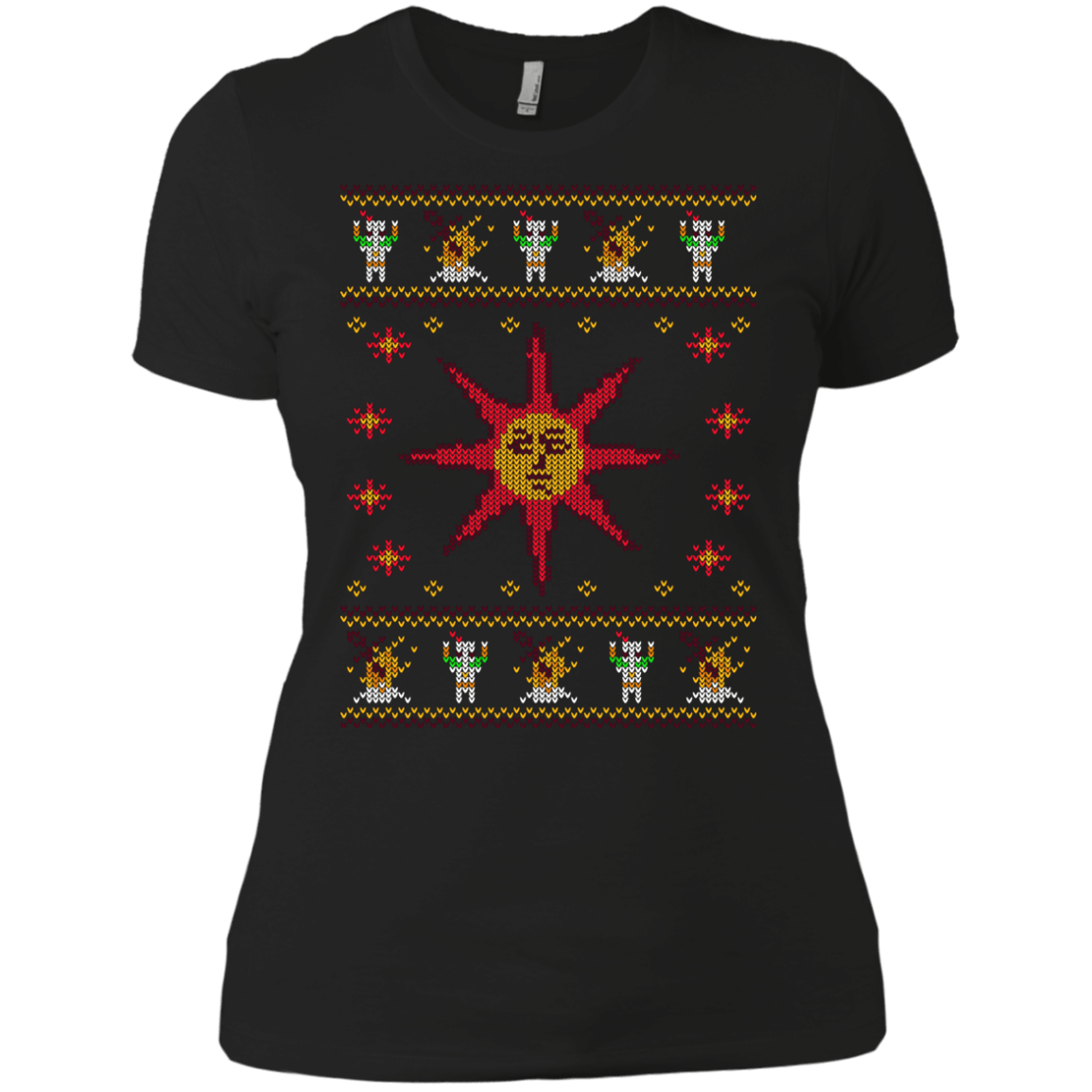 T-Shirts Black / X-Small Christmas Sweater Dark Souls Women's Premium T-Shirt