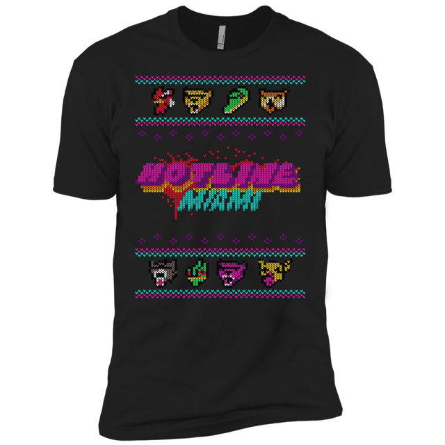 T-Shirts Black / X-Small Christmas Sweater Hotline Miami Men's Premium T-Shirt