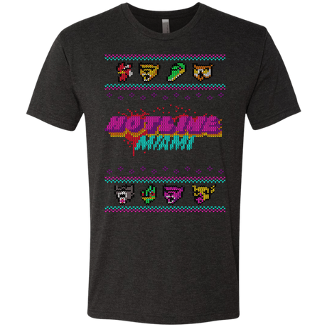 T-Shirts Vintage Black / Small Christmas Sweater Hotline Miami Men's Triblend T-Shirt