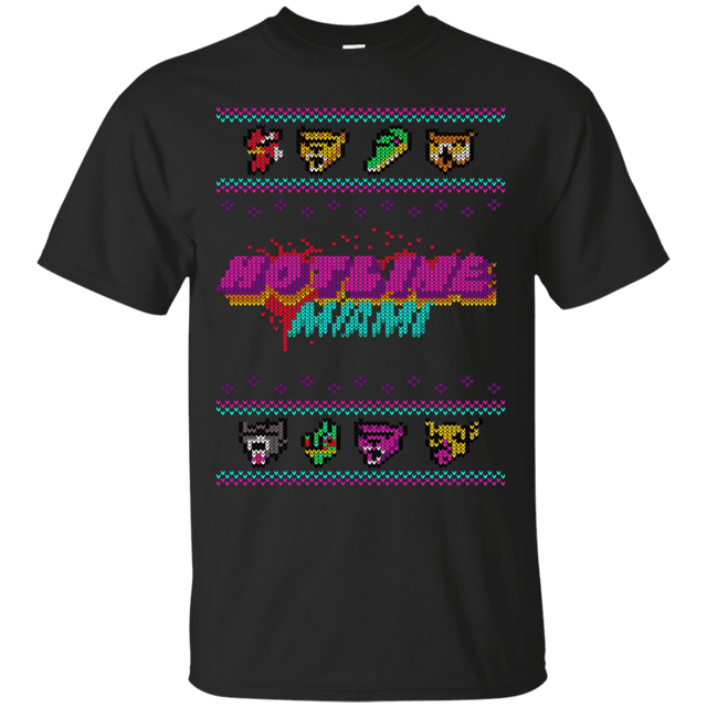 T-Shirts Black / Small Christmas Sweater Hotline Miami T-Shirt