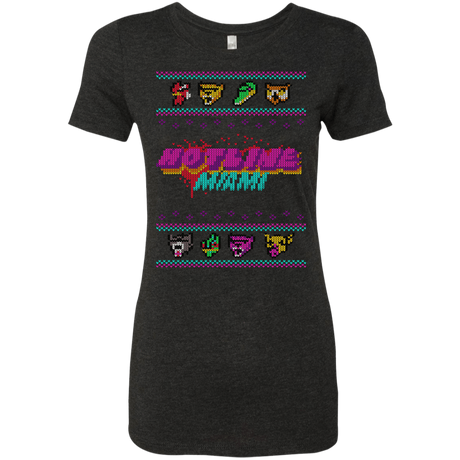 T-Shirts Vintage Black / Small Christmas Sweater Hotline Miami Women's Triblend T-Shirt