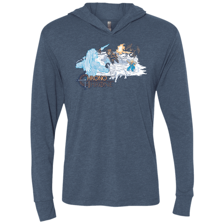 T-Shirts Indigo / X-Small Chrono Throne Triblend Long Sleeve Hoodie Tee