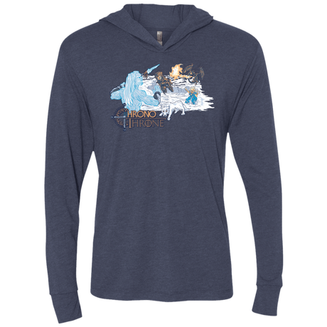 T-Shirts Vintage Navy / X-Small Chrono Throne Triblend Long Sleeve Hoodie Tee