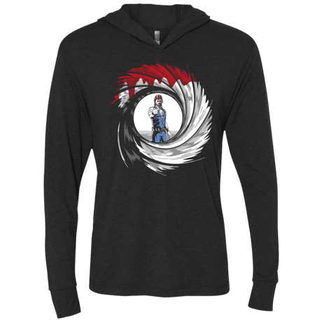 T-Shirts Vintage Black / X-Small Chuck Shot Triblend Long Sleeve Hoodie Tee