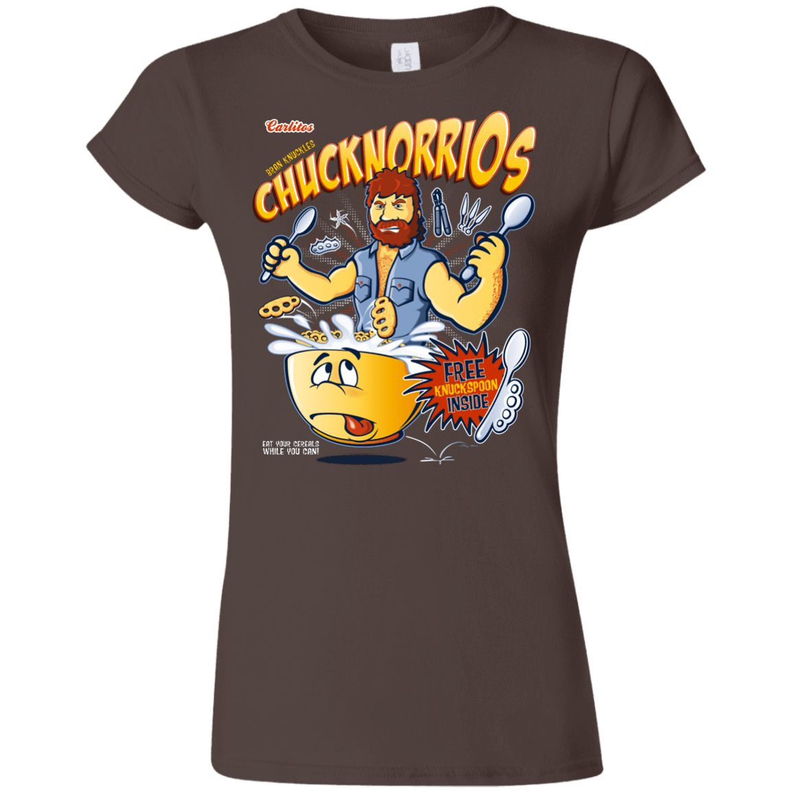 T-Shirts Dark Chocolate / S ChucknorriOs Junior Slimmer-Fit T-Shirt