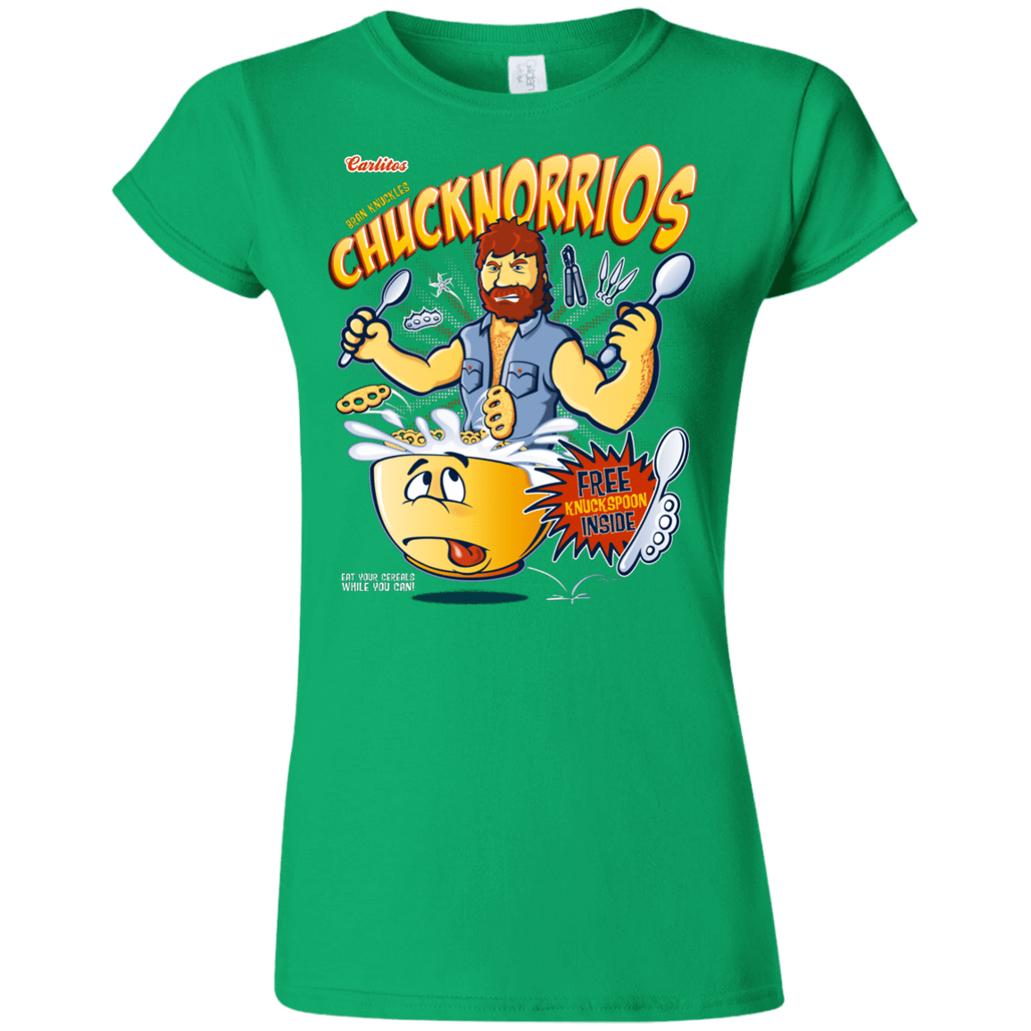 T-Shirts Irish Green / S ChucknorriOs Junior Slimmer-Fit T-Shirt