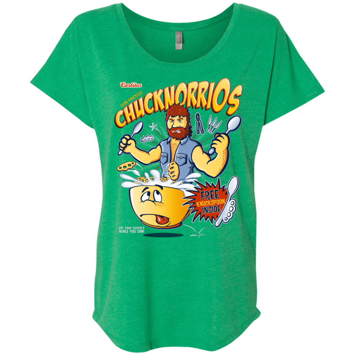 T-Shirts Envy / X-Small ChucknorriOs Triblend Dolman Sleeve