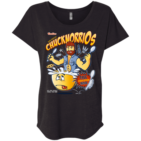 T-Shirts Vintage Black / X-Small ChucknorriOs Triblend Dolman Sleeve