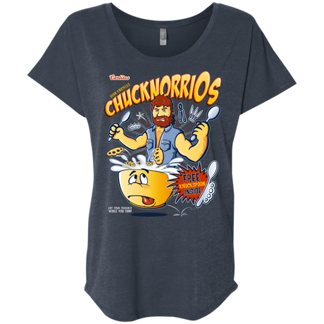 T-Shirts Vintage Navy / X-Small ChucknorriOs Triblend Dolman Sleeve