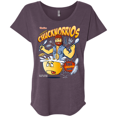 T-Shirts Vintage Purple / X-Small ChucknorriOs Triblend Dolman Sleeve