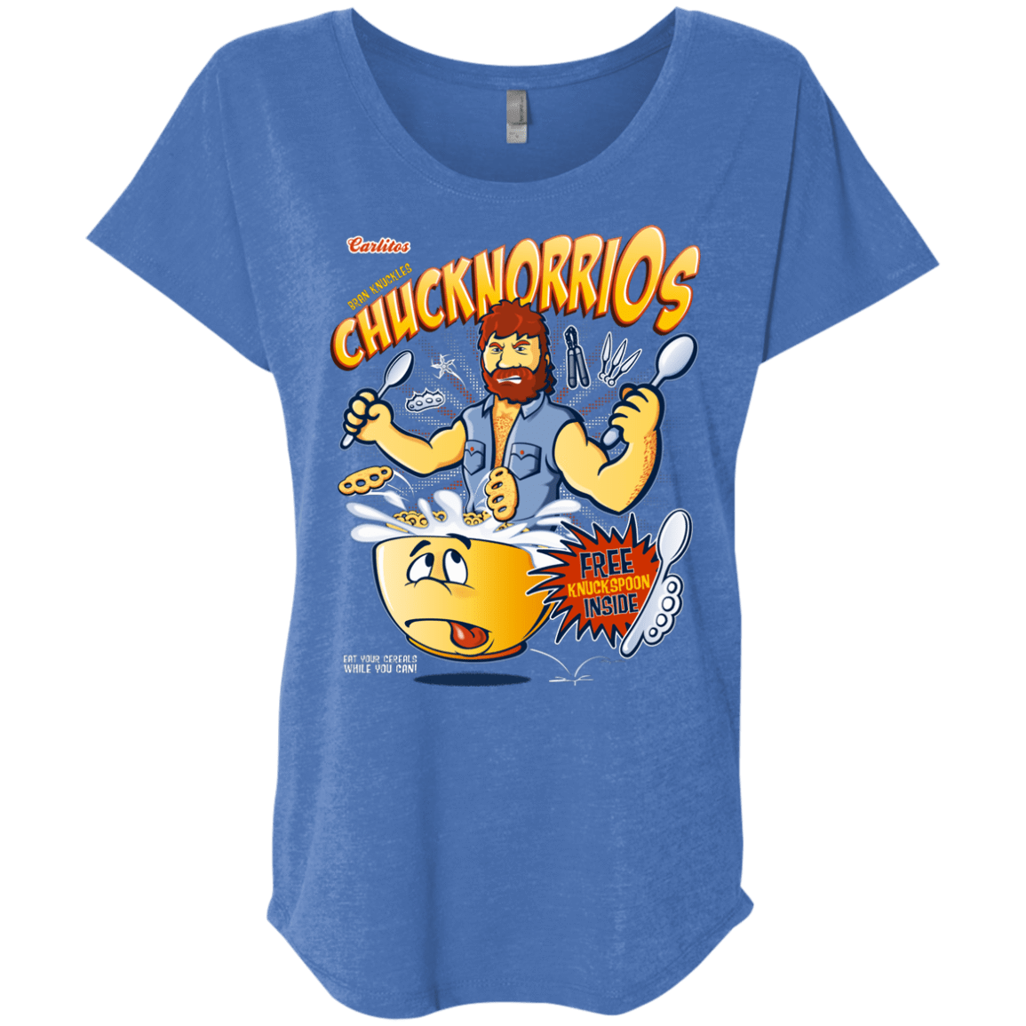 T-Shirts Vintage Royal / X-Small ChucknorriOs Triblend Dolman Sleeve