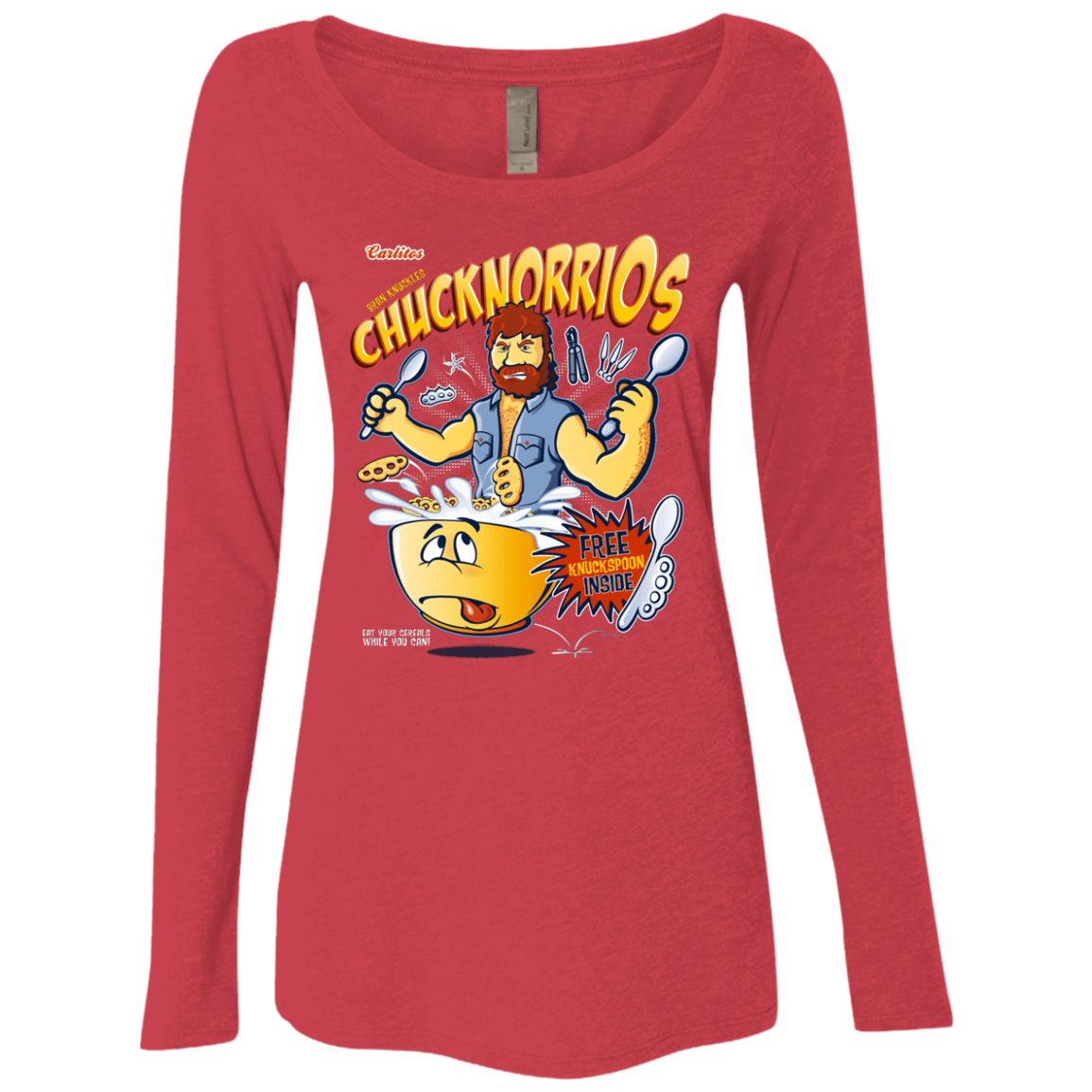 T-Shirts Vintage Red / S ChucknorriOs Women's Triblend Long Sleeve Shirt