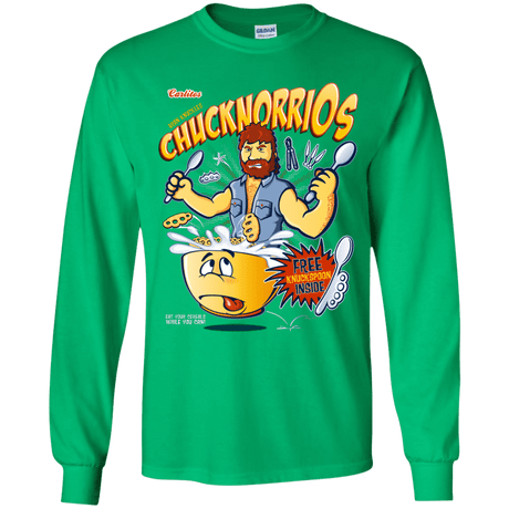 T-Shirts Irish Green / YS ChucknorriOs Youth Long Sleeve T-Shirt