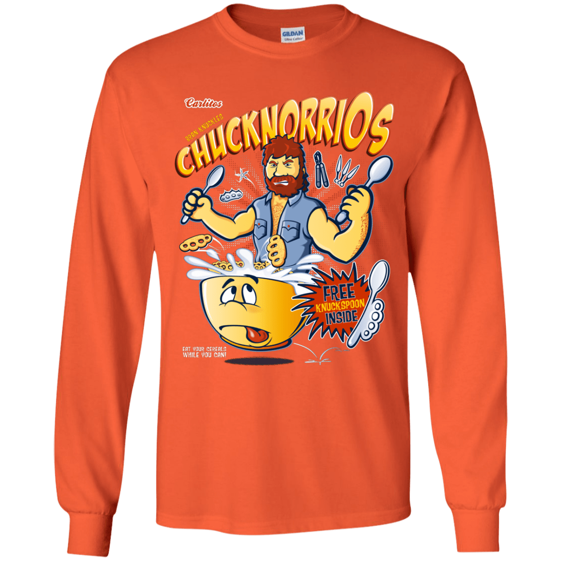 T-Shirts Orange / YS ChucknorriOs Youth Long Sleeve T-Shirt