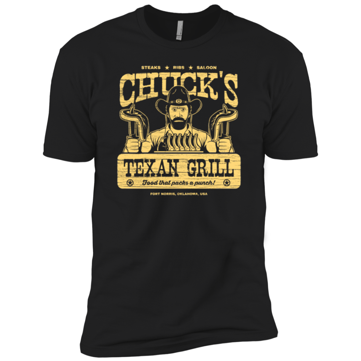 T-Shirts Black / X-Small Chucks Texan Grill Men's Premium T-Shirt