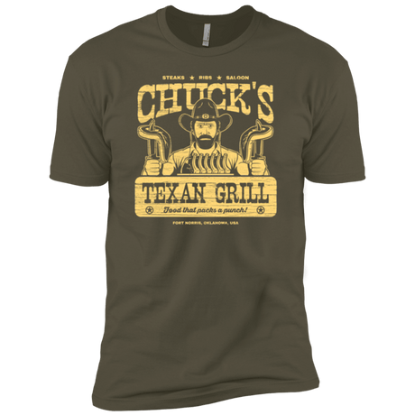 T-Shirts Military Green / X-Small Chucks Texan Grill Men's Premium T-Shirt