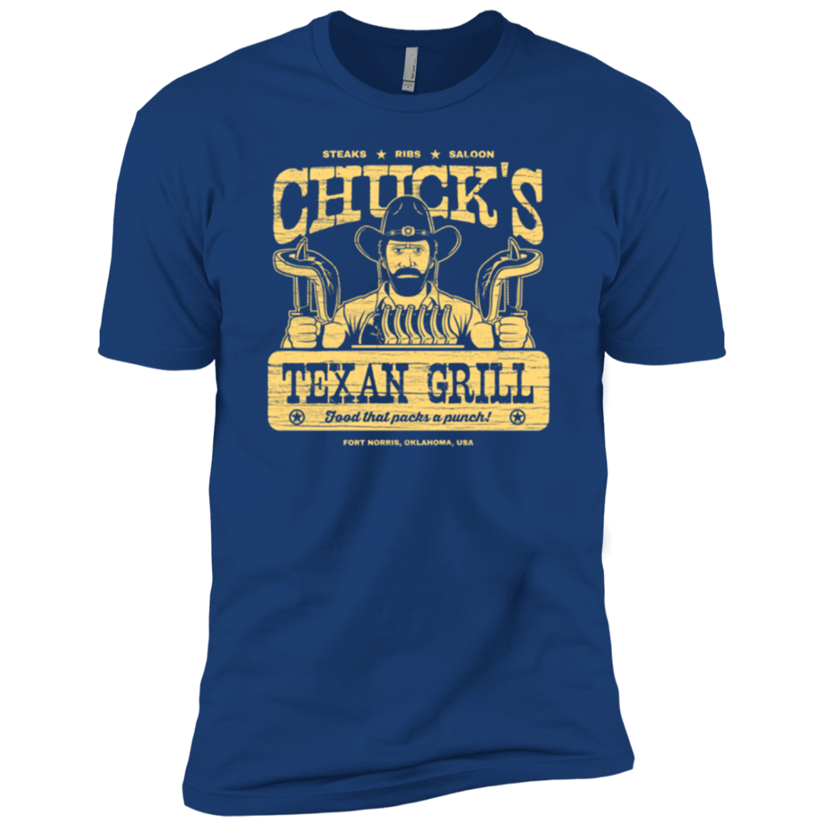 T-Shirts Royal / X-Small Chucks Texan Grill Men's Premium T-Shirt