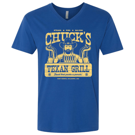 T-Shirts Royal / X-Small Chucks Texan Grill Men's Premium V-Neck