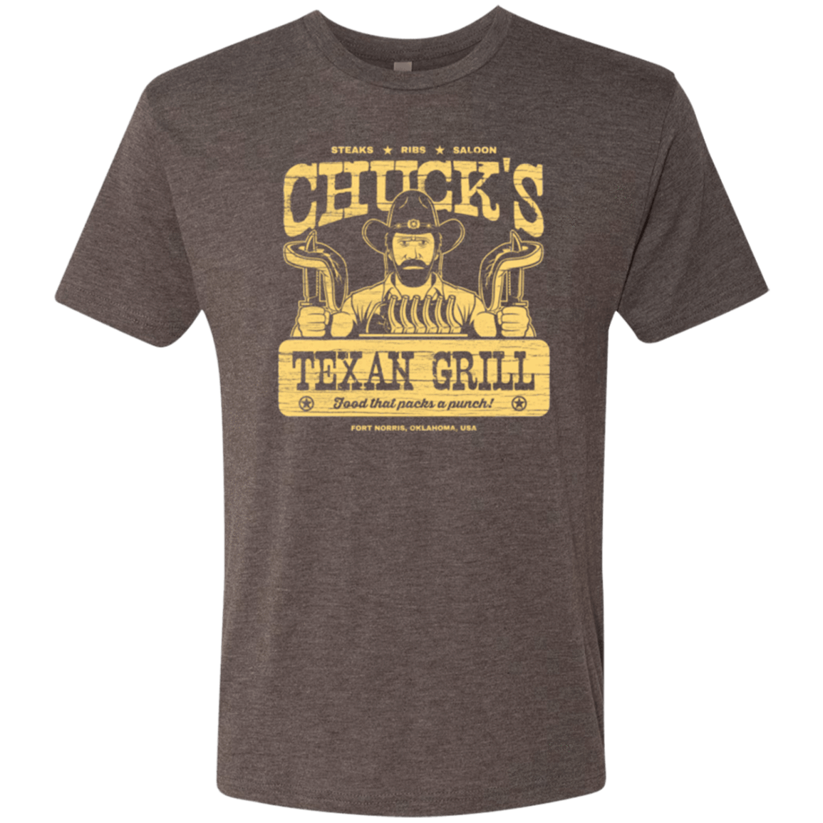 T-Shirts Macchiato / Small Chucks Texan Grill Men's Triblend T-Shirt