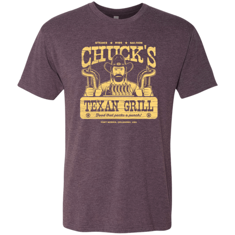 T-Shirts Vintage Purple / Small Chucks Texan Grill Men's Triblend T-Shirt